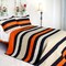 3-Piece Handmade Full/Queen Quilt Set, Reversible, Horizontal Stripes